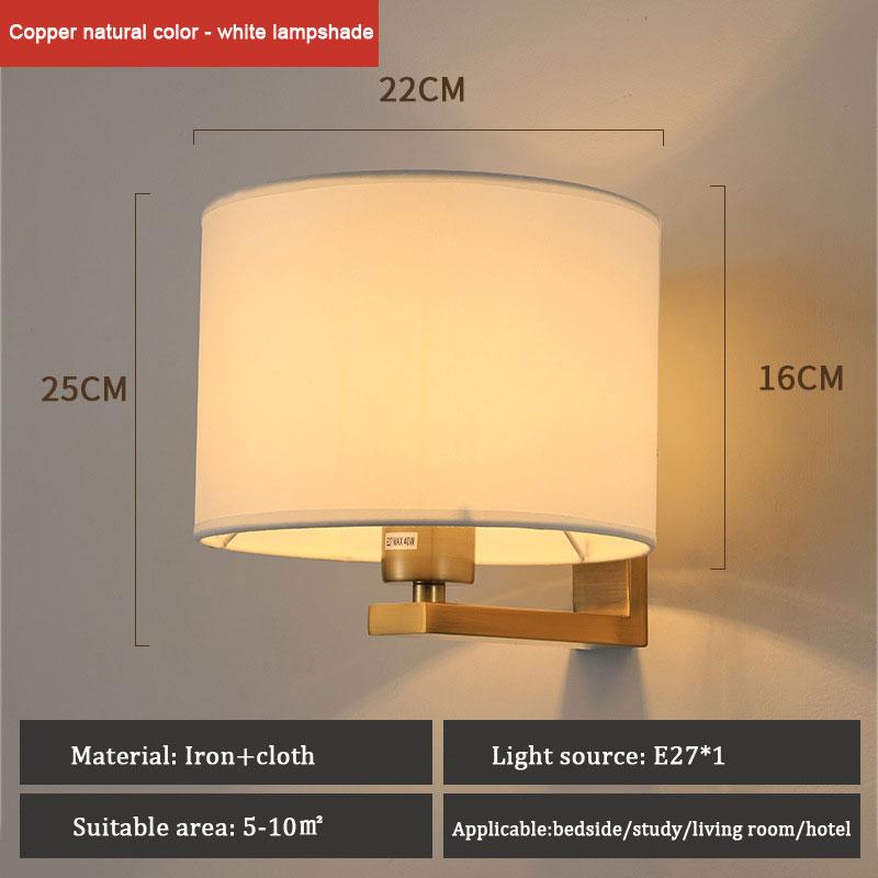 New Hotel Bedside Lamp Reading Lamp Chinese Style Living Room Bedroom Hallway Staircase Wall Lamp Warm Cloth Cover Wall Light