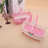 1Pc Play House Toy Accessories Simulation Ins Doll House Crib Mini Bedroom Furniture Miniature Cartoon Small Ornament