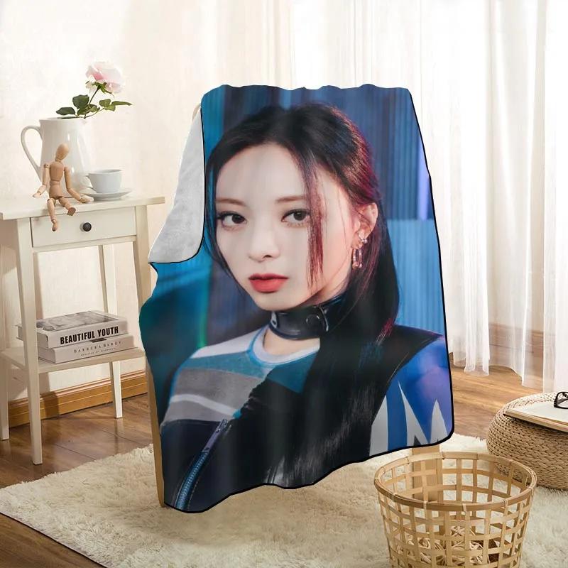 Modern ITZY KPOP Blanket On For The Sofa/Bed/Car Portable 3D Blanket For Kid Home Textile Fabric 0524