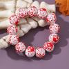 Skull Pumpkin Spiders Bead Bracelet Elastic Wristband Jewelry Stackable Bangl