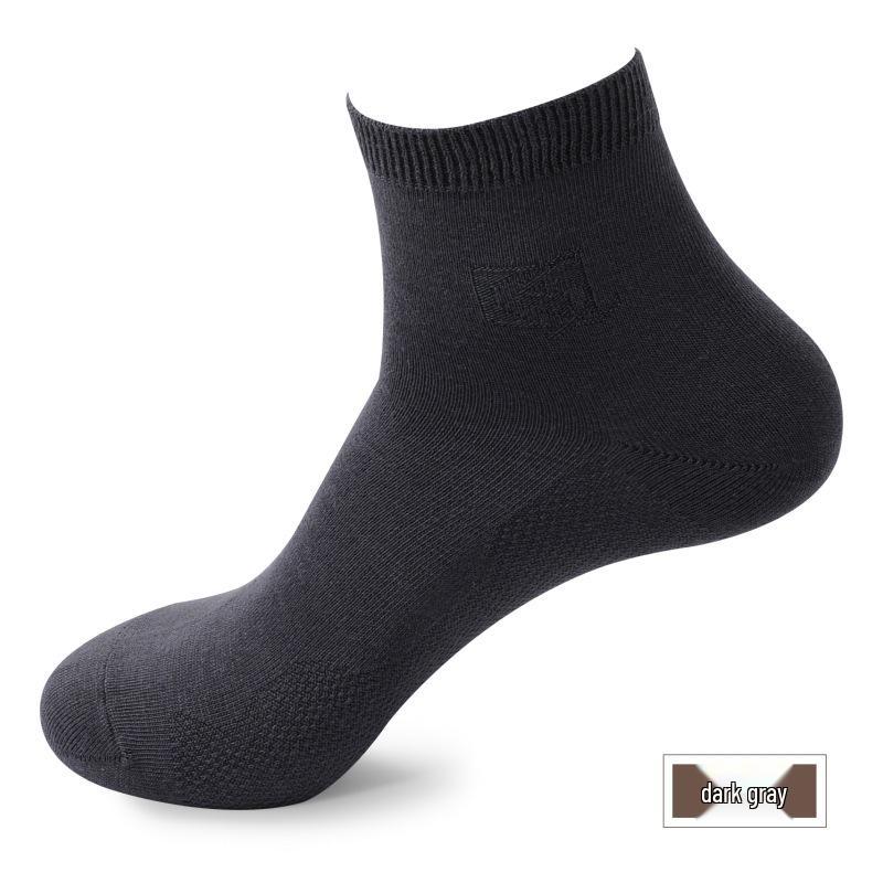 

Bamboo Fiber Men s Mid-Calf Socks - Comfortable, Odor-Resistant, Thin Short Socks for Spring/Summer Size 39-44 темно-серого