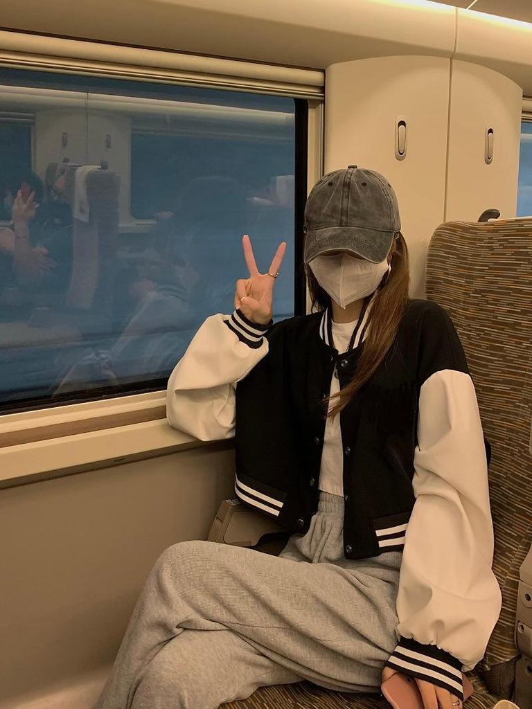 Damen Kurz Langarm Baseballjacke - Amerikanischer High Street Style, Herbst/Winter, Kleine Größe, Einreihig.