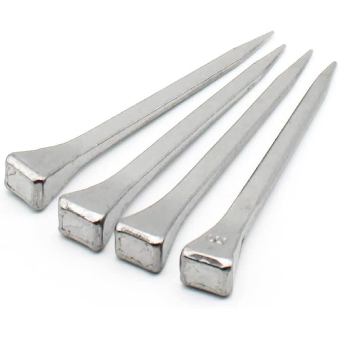 FDXGYH 50pcs E4 Length 47.5mm /1.8inch Horseshoe Nails Carbon Steel Horseshoe Tools for Fixed Lead or Glass(Silver)