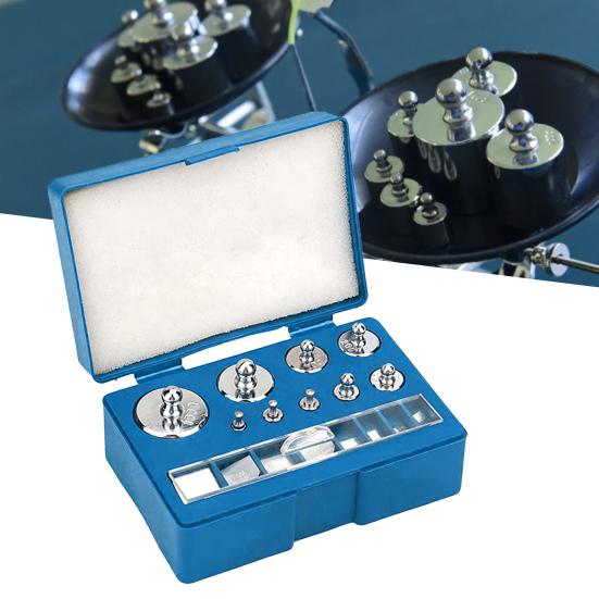 17Pcs/Set Calibration Weight Good Hardness High Accuracy Abrasion-resistant Anti-oxidant 10mg-100g Lab Balance Weight Scale Supply
