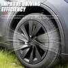 4PCS Hub Cap Performance Replacement Wheel Cover Crossflow Caps Full Rim Accessories for Tesla Model Y Juniper 19 Inch 2025 2026