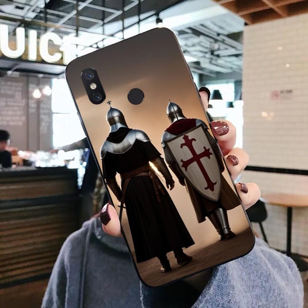 Knights Templar Luxury Phone Case For Xiaomi Mi 5X 8 9 10 11 12 Lite Pro 10T PocoX3pro PocoM3 Note 10 Pro Lite