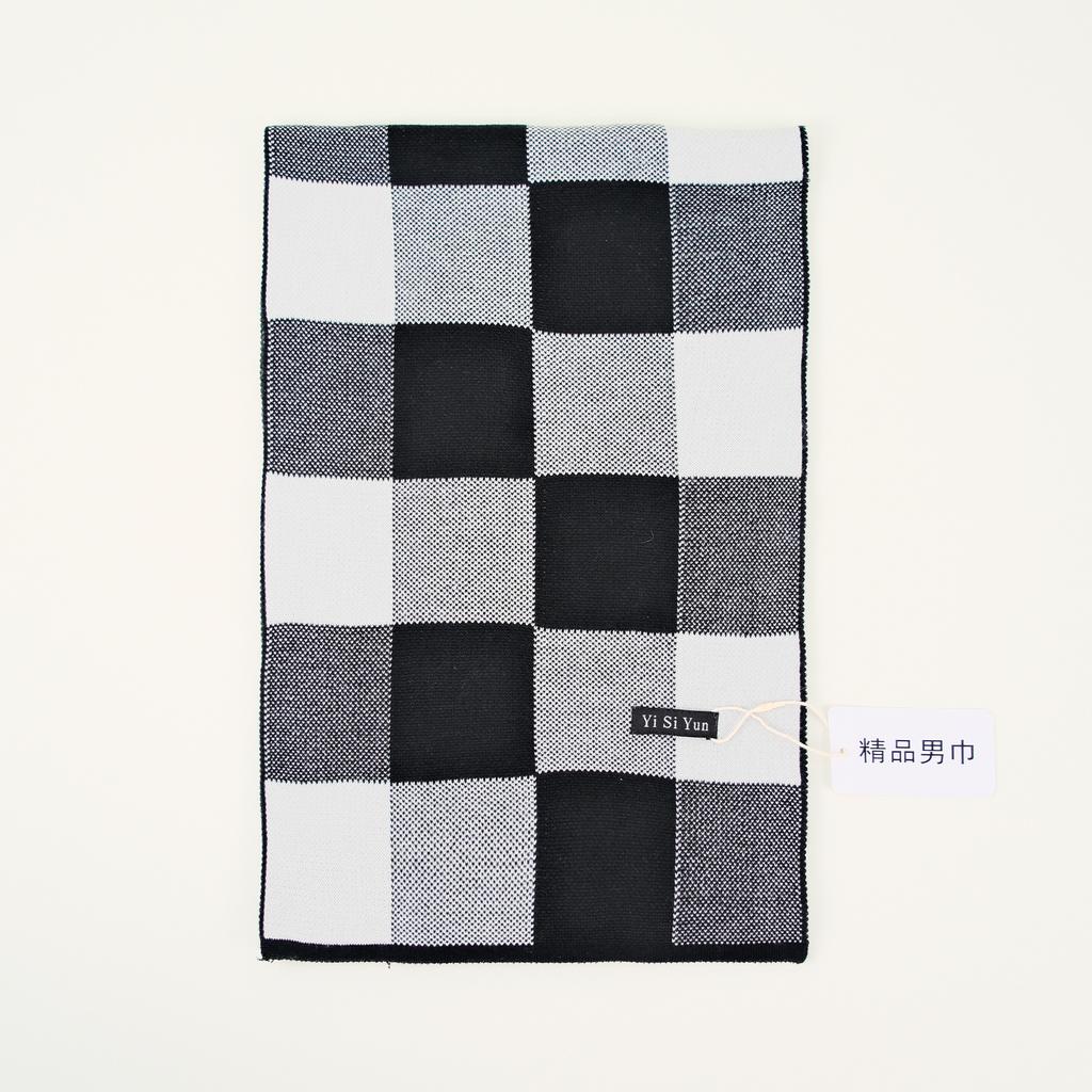 Men's Classic Winter Scarf Cashmere Feel Winter Scarves Long Formal Soft Scarf for Men Casual Scarves Luxuriously Plaid Scarf