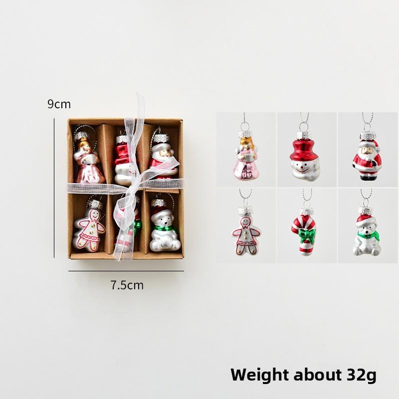 Joymerry Christmas Glass Tree Ornaments Gift Box Set With Lighttransmitting Design For Holiday Decor