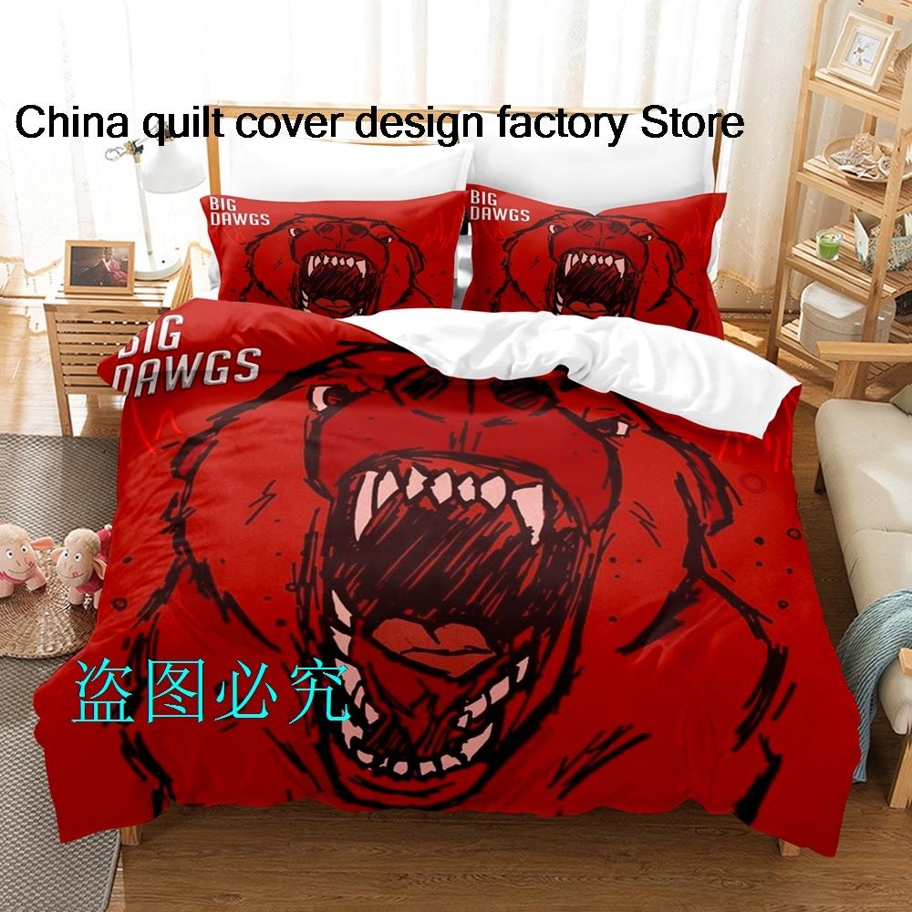 Big Dawgs Bedding Set Single Twin Full Queen King Size Bed Set Aldult Kid Bedroom Duvetcover Sets Bed Sheet Set Big Dawgs Cxg2 EU Single(135*200cm)3pcs