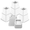 DEWEL Bed and Table Height Set of Desk Leg Raises Table Desk Height White Adjuster, 8, Extensions, Height, Legs, Adjuster,