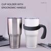 2 Pcs Tumbler Handle Attachment Ergonomic Grip Anti Slip Car Cup Holders BPA Free Travel Mug Handles for 20/32oz Tumbler Cup Accessories