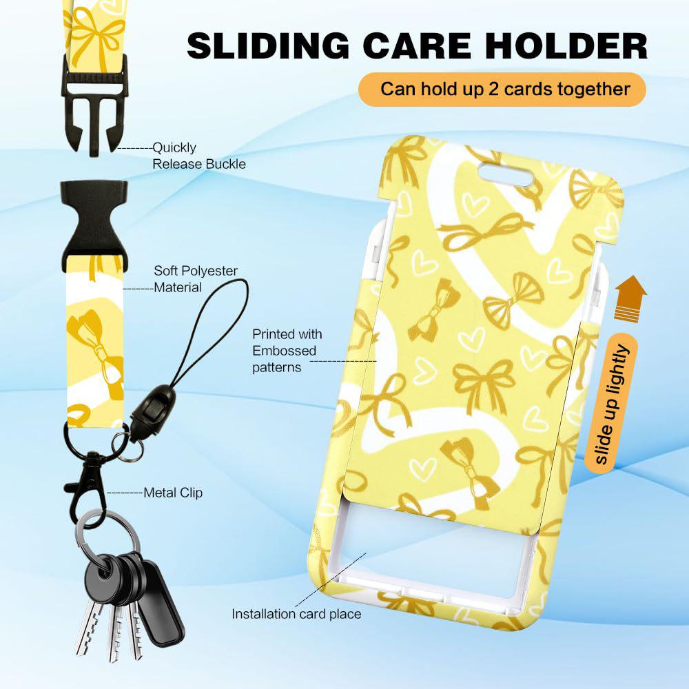 Bowknot Retractable Badge Holder and ID Lanyard Clip