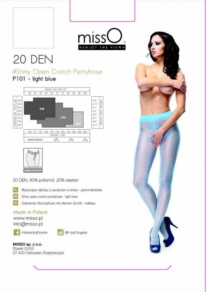Cutout Tights - MissO P101 Light Blue XXL