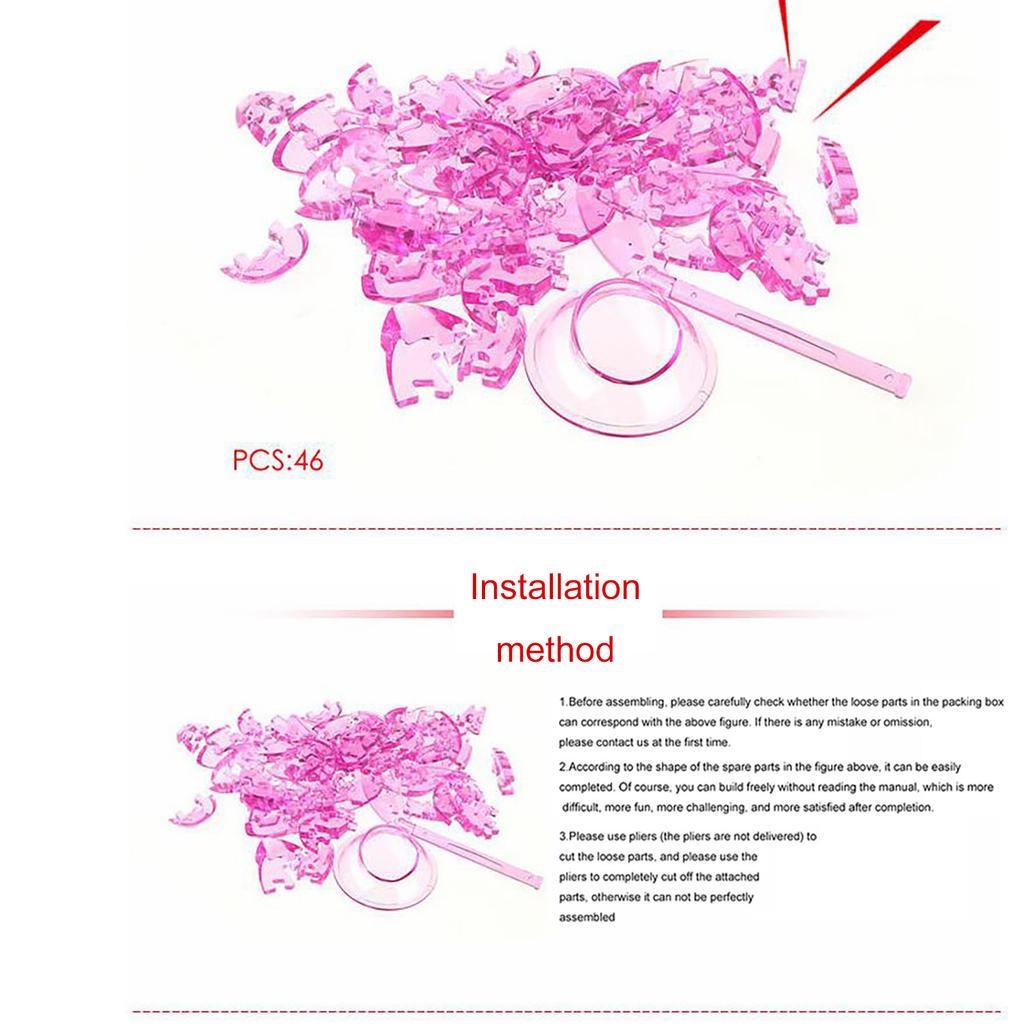 Valentine's Day Heart Shaped 3D Crystal Puzzle Funny Model Toy Gifts for Women
