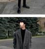 Men's Korean Style Over-the-Knee Wool Winter Coat - Thickened, Mid-Length, Loose Fit