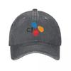 Classic CJ Group Logo Vintage Baseball Cap Unisex Style Distressed Washed Snapback Hat Outdoor Activities Unstructured Soft Hats
