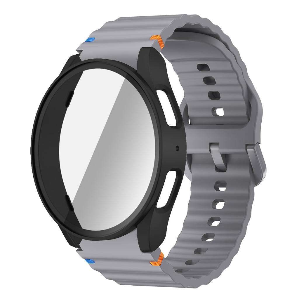 Silicone Strap for Samsung Watch 7 6 5 4 40mm 44mm 5Pro 45mm Band With Case Screen Protector Bumper cover for Wrist Accessories