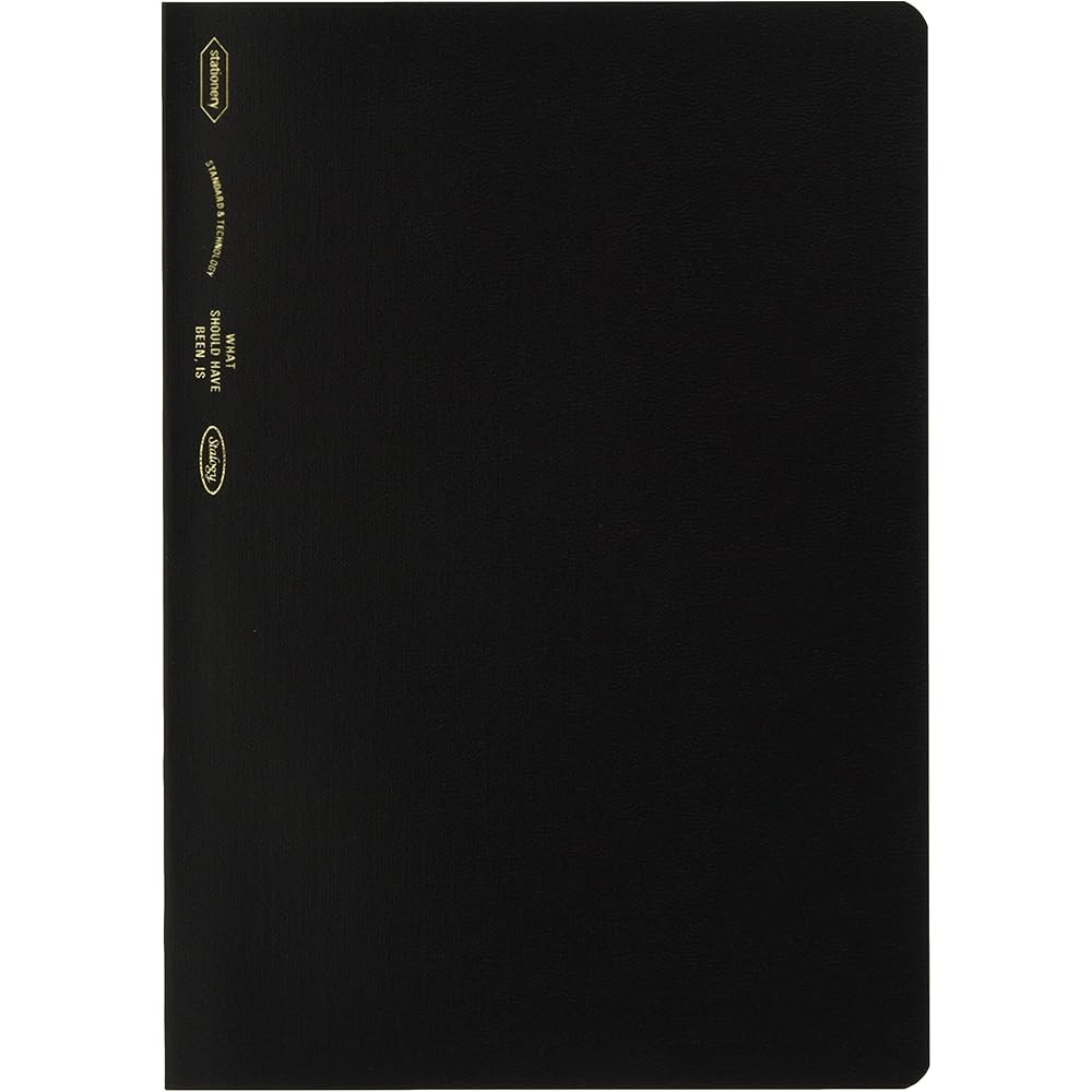 Nitoms STALOGY Notebook, A5 Grid, 1/2 Year Notebook, Black, S4108