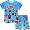 Spring Children, Children'S Cartoon Digital Printing Set, Children'S Short-Sleeved Loungewear Set 9062