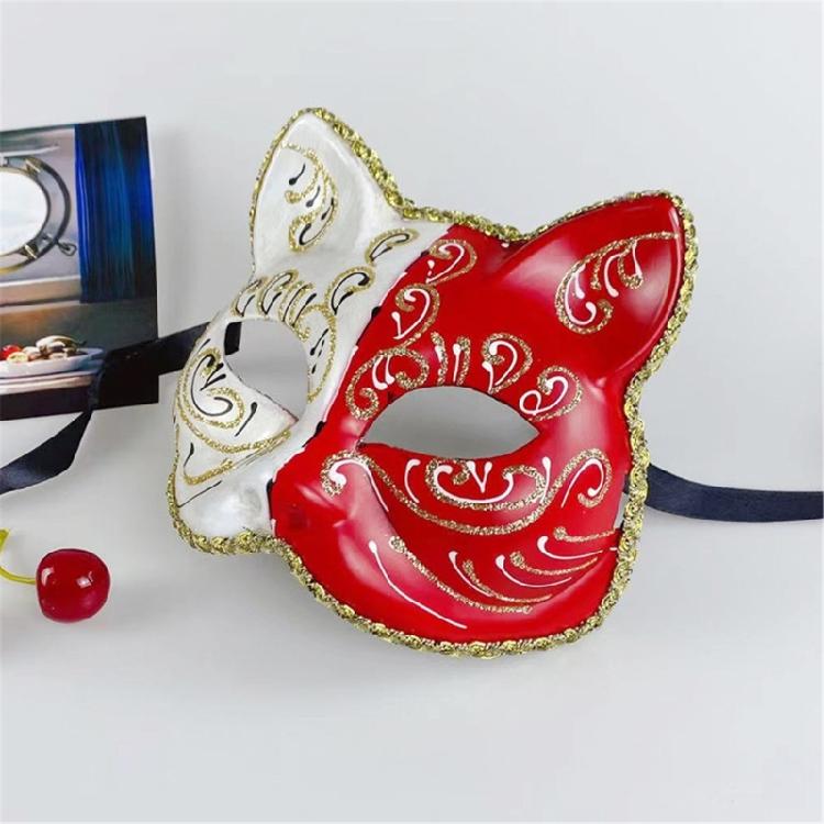Masquerade Cats Face Mask Animal Cosplay Mask For Women Man Masquerade Party