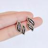 S925 Silver Needle Fashion Leaf Stud Earrings: Elegant Full Diamond Design for a Slimming, Versatile, High-End Look.