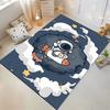 Astronaut in Space Cartoon Rug for Kids' Room Suitable for use as an anti-slip game mat for living room and bedroom sofas