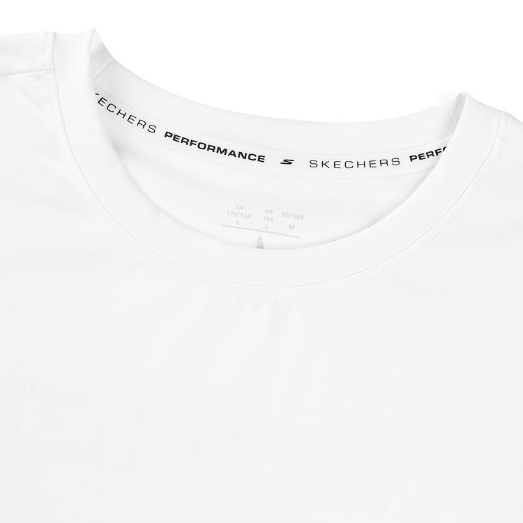 Skechers Cooling Technology Comfortable Letter Crew Neck Pullover Short Sleeve T-Shirt Men Tops Bright-White P224M012-0019