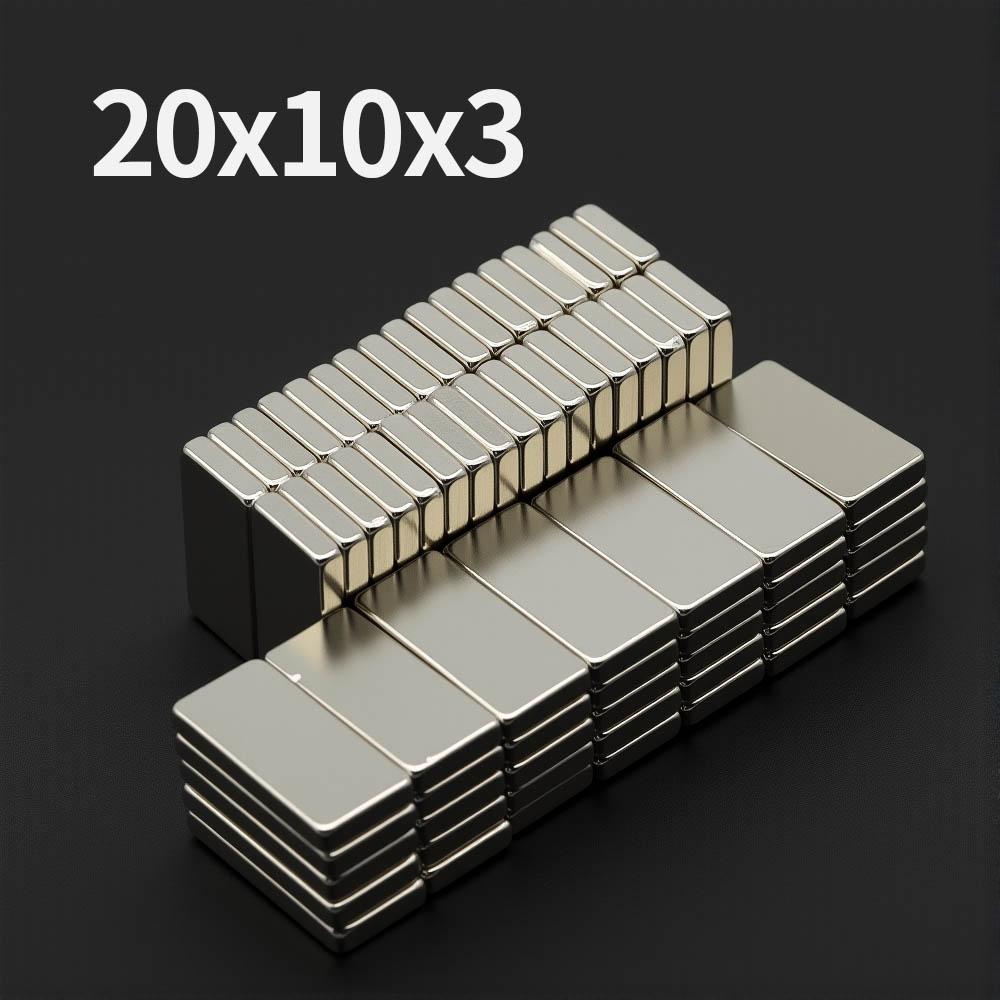 20x10x3mm Powerful Neodymium Magnet N35 NdfeB Permanent Magnetic imanes Block Super Strong Fridge Magnets DIY