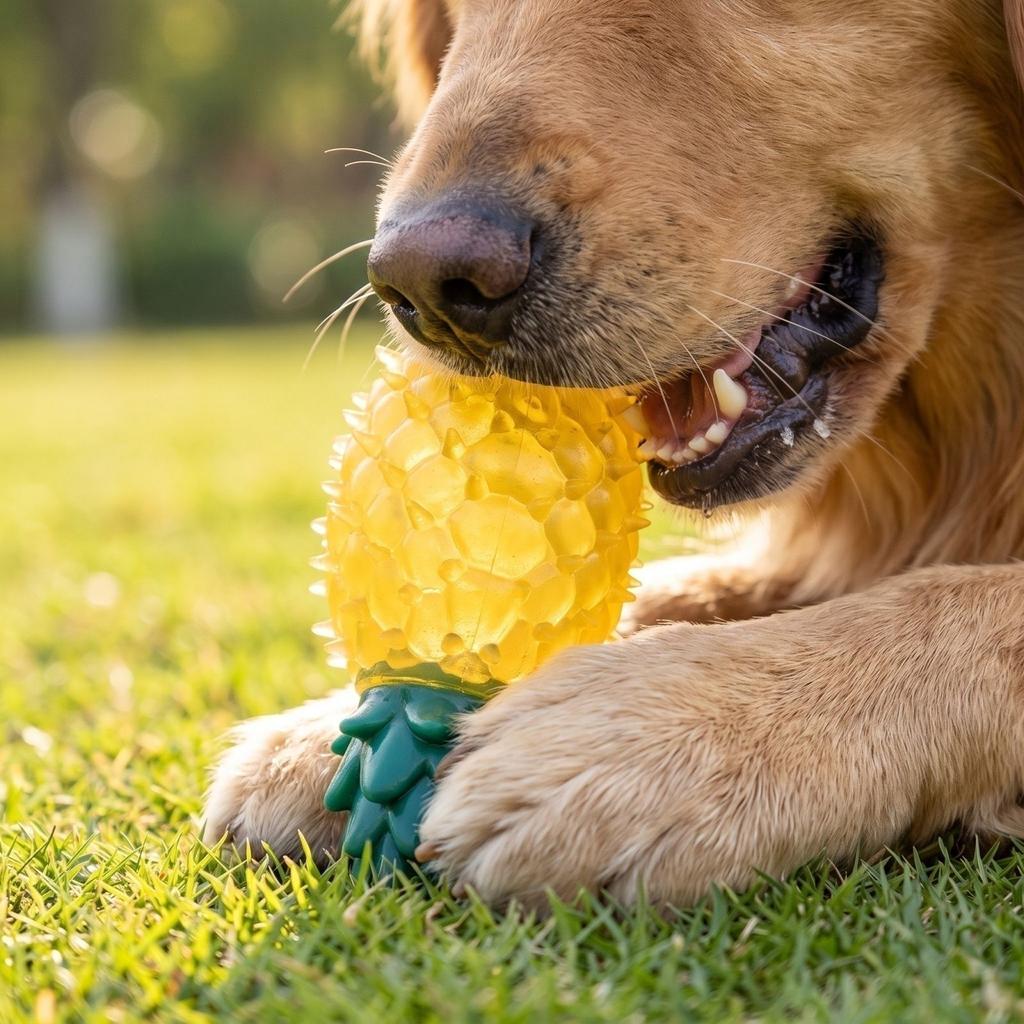 Squeaky Dog Toy Shape Freezable TPR Rubber Toy for