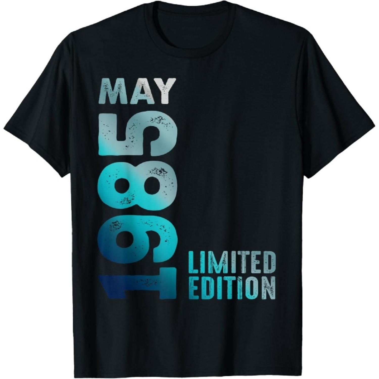 

Limited Edition May 1985 Birthday T-Shirt XXXXXL чёрный