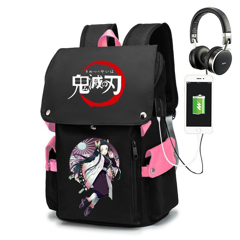 Japan Cartoon Comics Demon Slayer Collaboration Anime Student Large-capacity Printed Backpack 7543