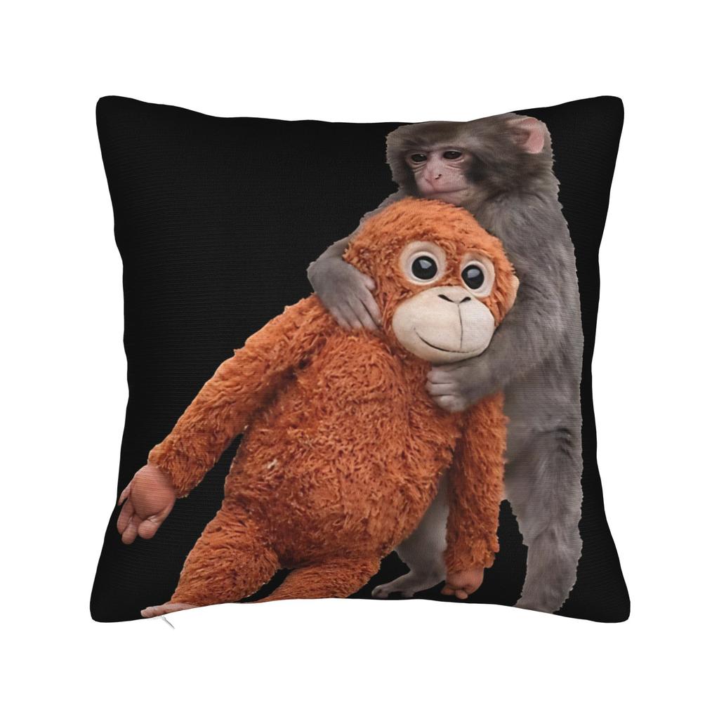 Punch Baby Monkey Pillow Case Vintage Pillow Cover Polyester Design Cushion Cover Pillowcases For Sofa Home Decorative