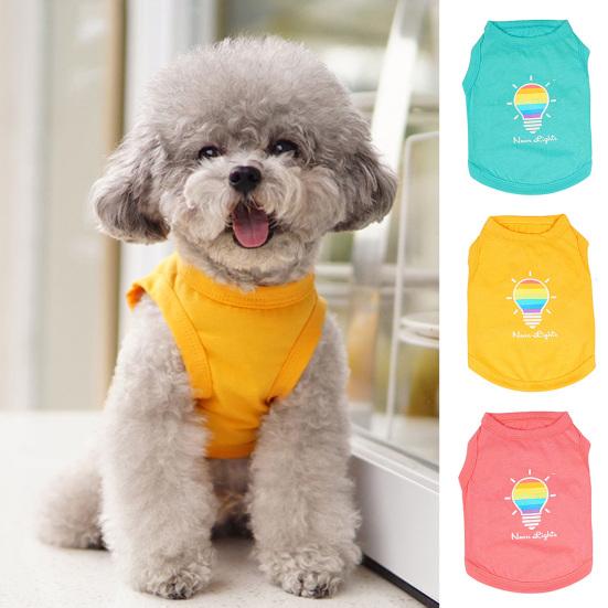 

Модный жилет для домашних животных с прозрачным принтом, моющийся, без рукавов, нарядная одежда для щенков для вечеринки S жёлтый