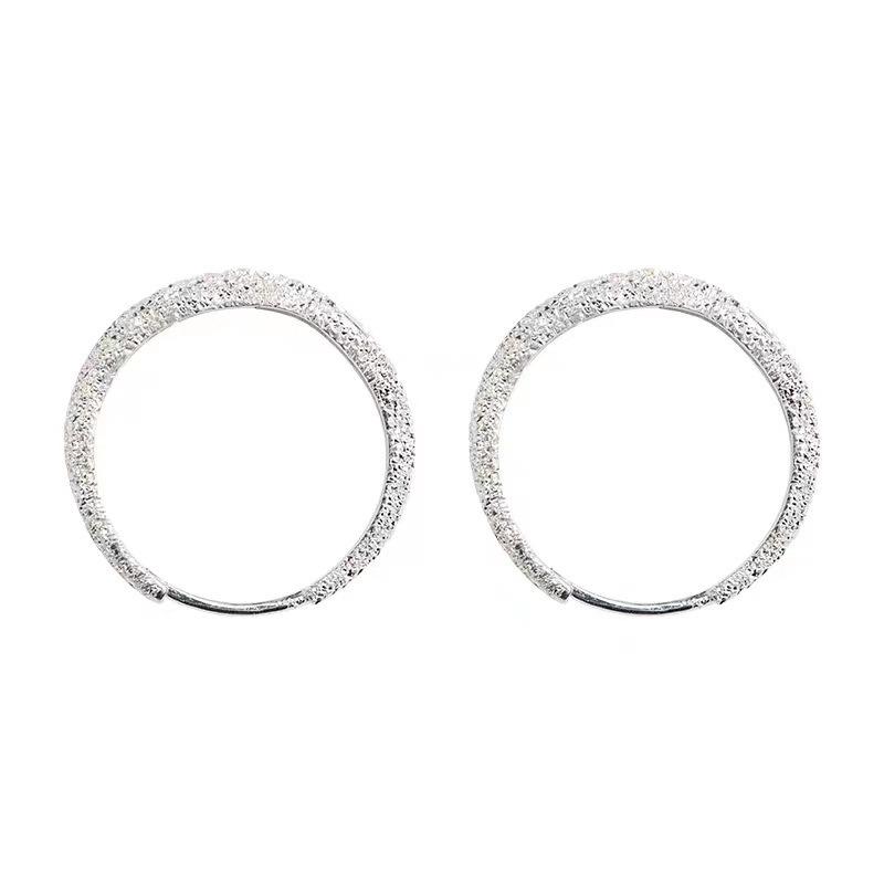 925 Silver Electroplated Hoop Earrings for Women - High-End Ins Style Cartilage Studs & Accessories
