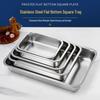 ZISIZ 304 Stainless Steel Flat Square Serving Tray