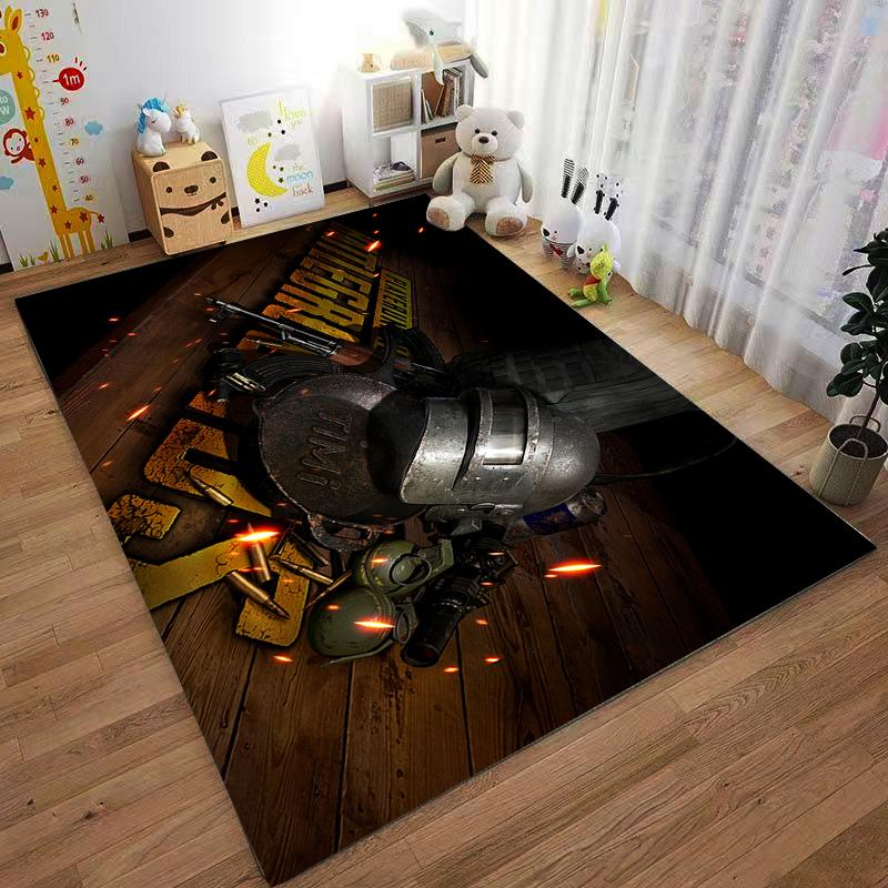 Battle-themed rug for gamers, perfect for decor Suitable for use as an anti-slip game mat for living room and bedroom sofas