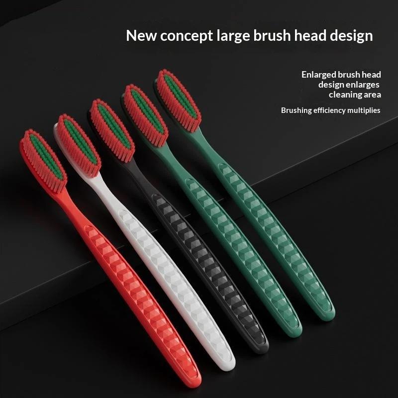 5 Pack Soft Bristle Manual Toothbrushes Non Slip Handle Deep Cleaning For Daily Oral Care Family Use