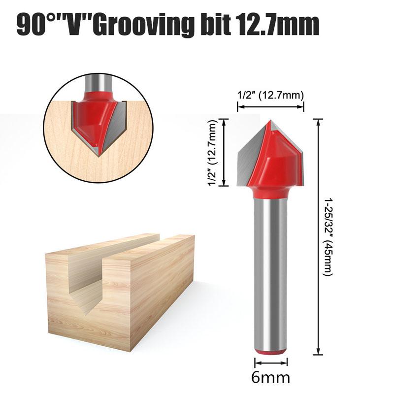 6mm Schaft Holzbearbeitung Bit Set Holz Trimmen Gerade Fräser Holz Arbeits Router Werkzeuge