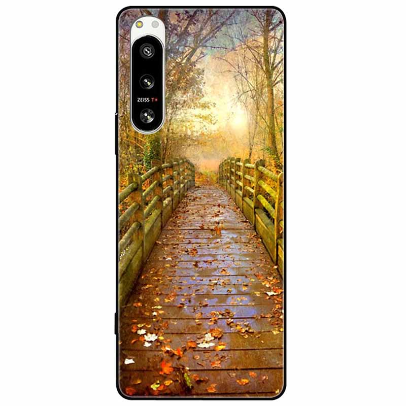 For Sony Xperia 5 IV / 1 IV Case 10IV Soft Silicone Flower Phone Back Cases For Sony Xperia 10 IV V Cover 5IV TPU Bumpers 10V