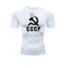 Fashion Tight T-Shirt Sports Men's T-Shirt Compression Rash Gard Round Neck Running High Elasticity Summer Short Sleeve Sweat Absorbing Tight Fit