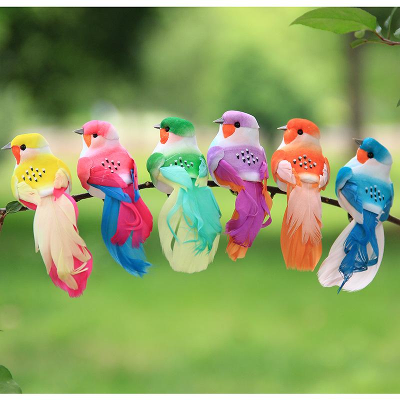 3D Fake Craft Birds Artificial Foam Feathers Birds Birthday Party Decorations Home Garden Wedding Decoration