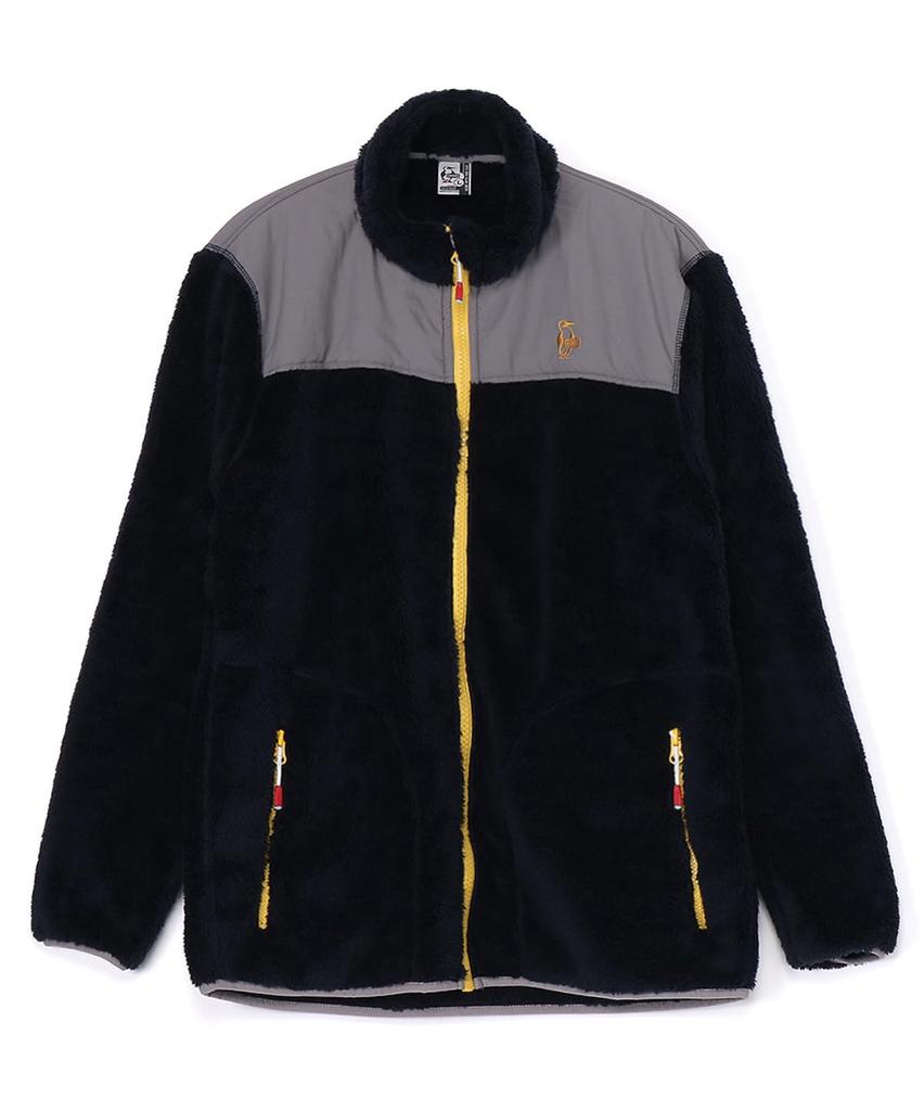 Chums Elmo Fleece Size L Jacket, Women's, Navy/Gray,