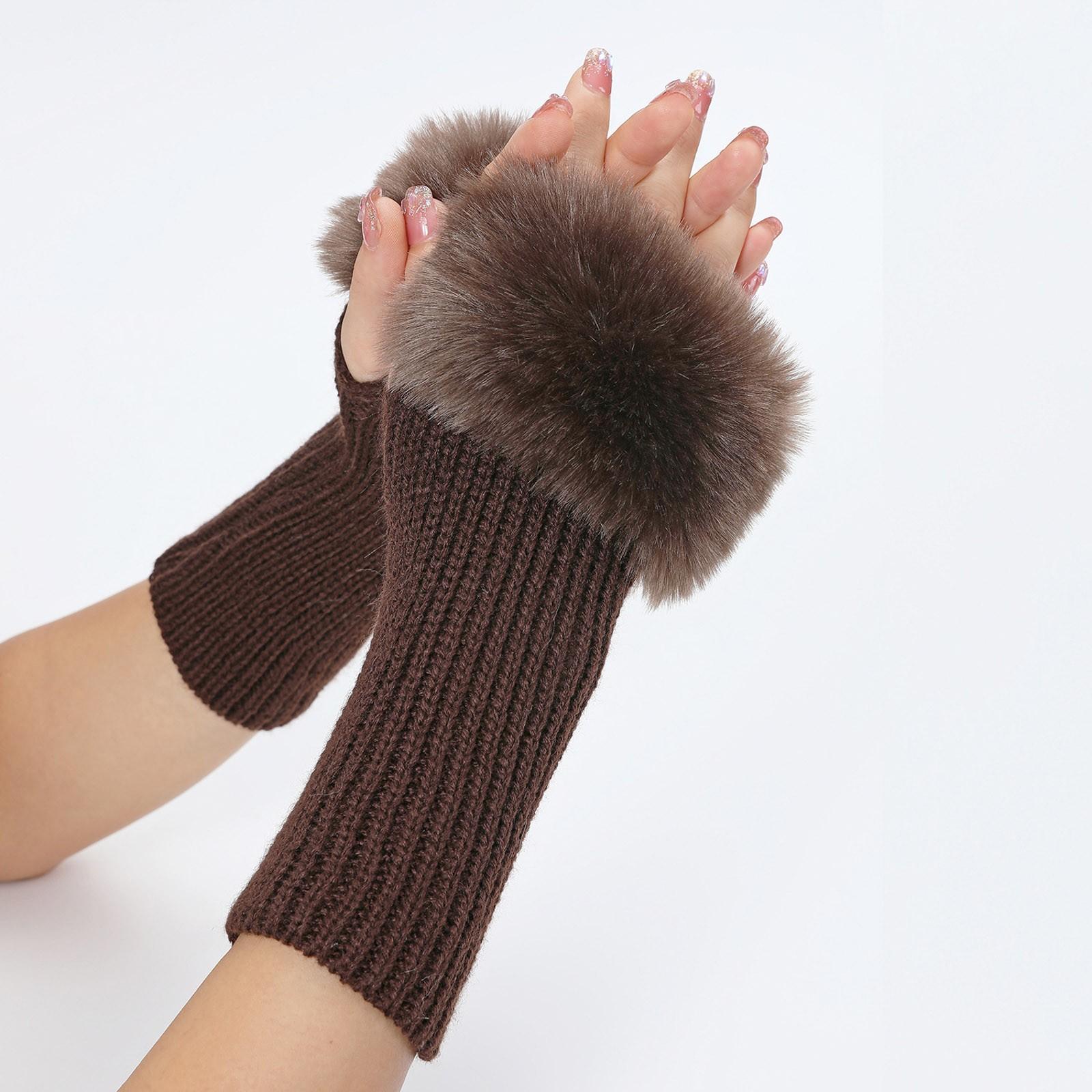 

Ladies Warm Knit Fingerless Gloves Convertible Mittens Fashion Flowers Gloves Mittens Women Cold Weather Gloves Mitten One Size кавовий