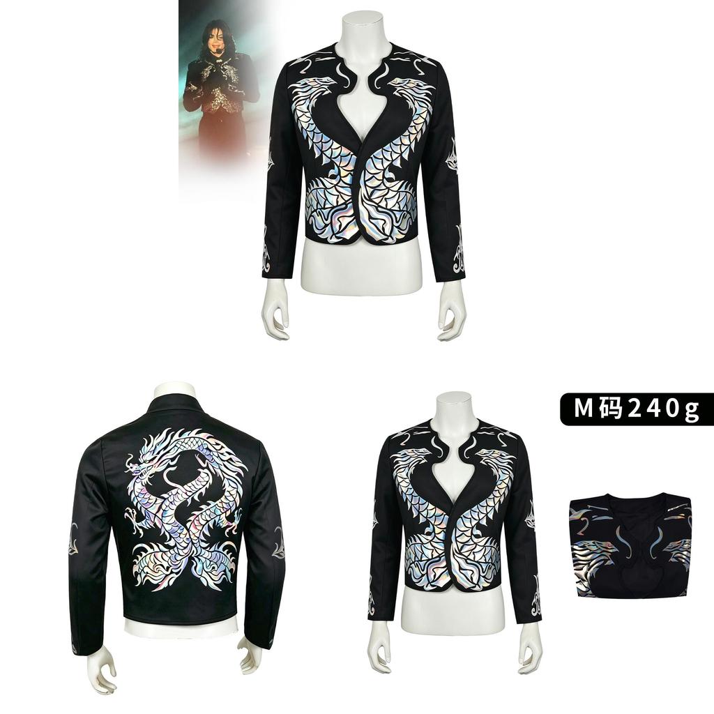 Michael Jackson Stage Costume Cosplay Suit With Uniform Fabric For Performance And Fan Events