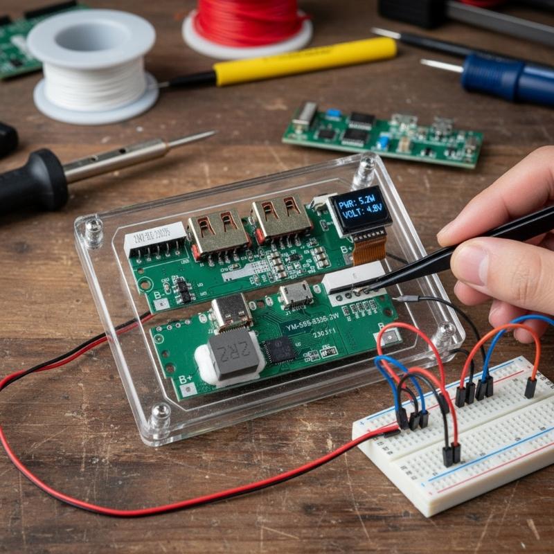 22.5W High Efficiency Chargers Module Mobile Power Chargers Module Digital Display 4 Interfaces Circuit Design