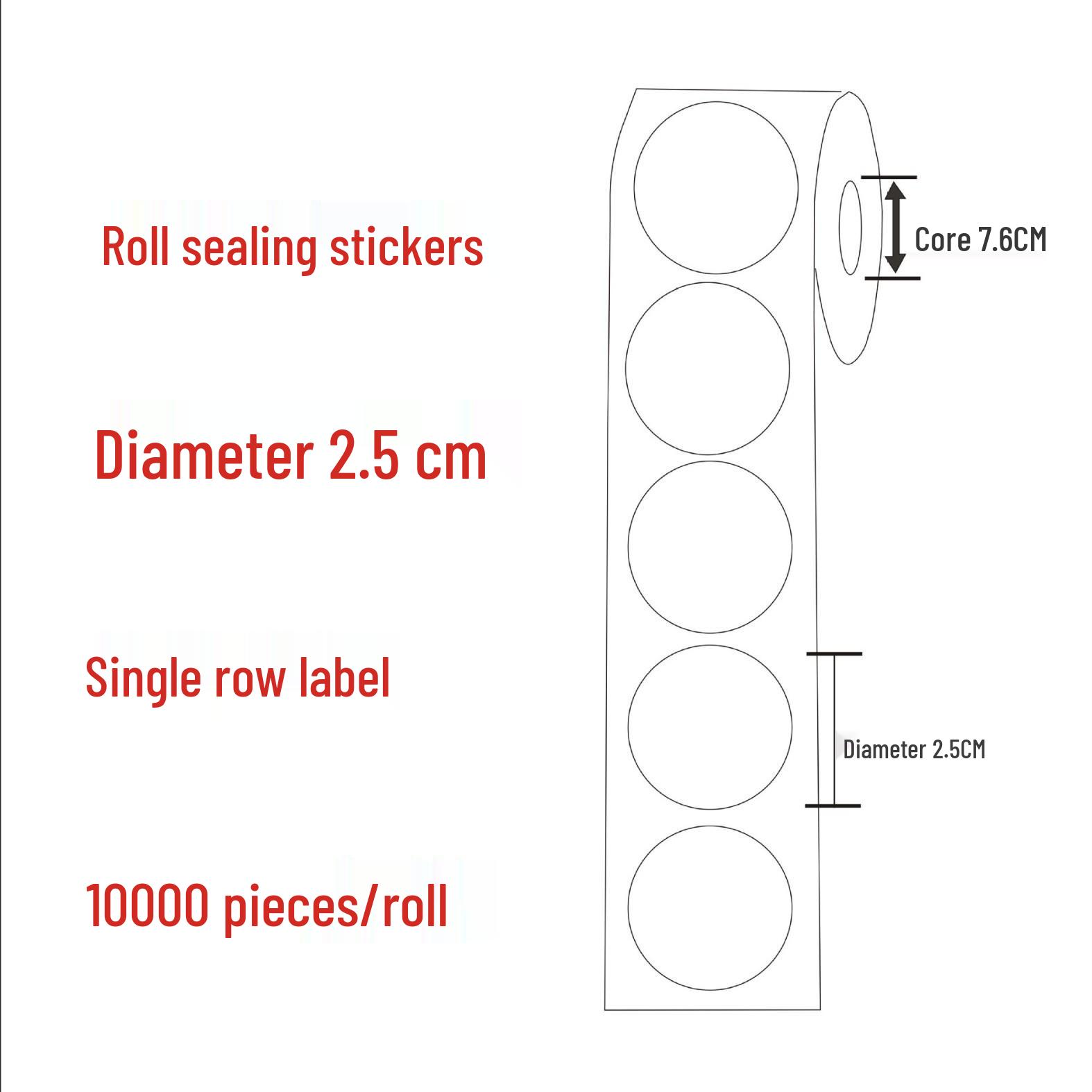 

Clear Round Sealing Stickers for Gift Box and Office Stationery