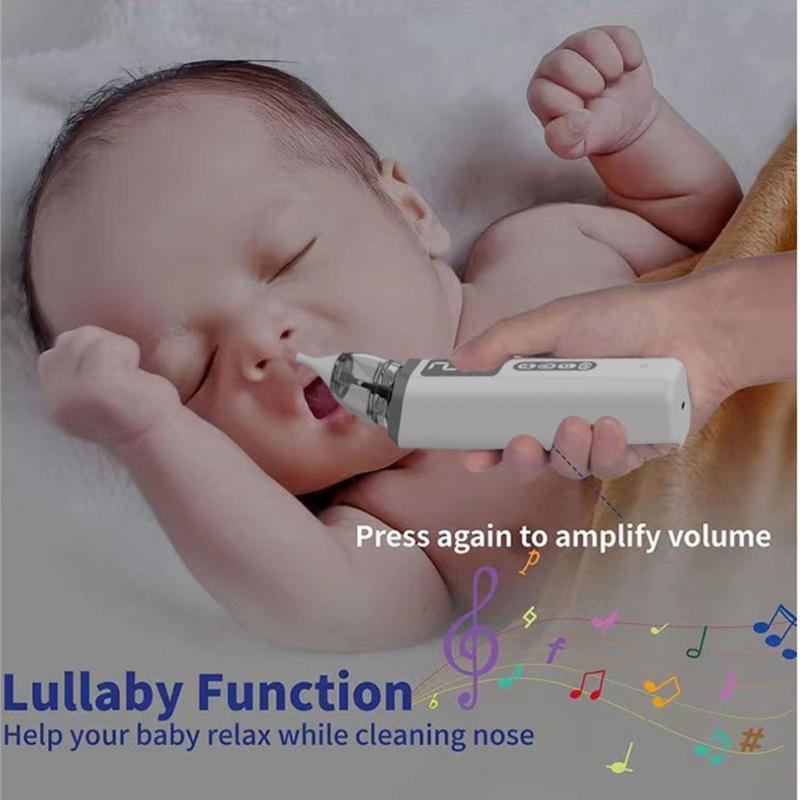 Baby Nose Sucker Set Electric Suction with 3 Gentle Tip Electric Nose Suction Device Gentle Nasal Aspiration for Infant