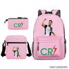 Luo Qixing Three-Piece Schoolbag, Male And Female Students Leisure Bag, Printed Large-Capacity Outdoor Backpack