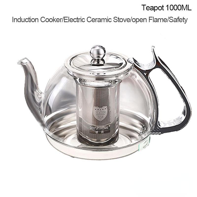 Induction Cooker Heat Resistant Glass Teapot Electromagnetic Furnace Multifunctional Filter pot Gas Stove Kettle Tea set