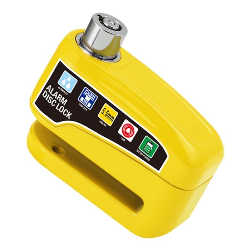 Alarm Disc Brake Lock for Scooter Bike Bike High Security Anti Theft with Loud 110dB Sound Aluminum Bike Disc Lock